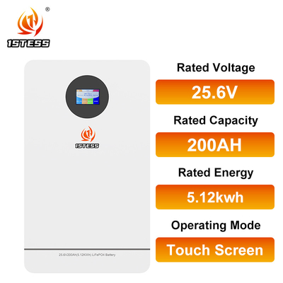 25.6V 200Ah 5,12Kwh Home Energiespeicher Batterie Paket Lebensdauerpo4 Lithium-Ionen-Batterie