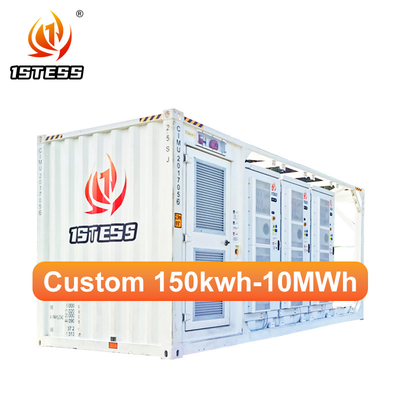 2MWh Industriebehälter Solarenergie Speichersystem Li-Ionen-Batterie Netzgebunden Off-Grid Automatisches Schalten angepasst