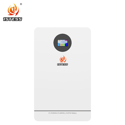 Wandmontierte 51.2V 200ah Lifepo4 Lithium-Ionen-Batterie 10,24kwh Solar-Batterie-Paket für Zuhause