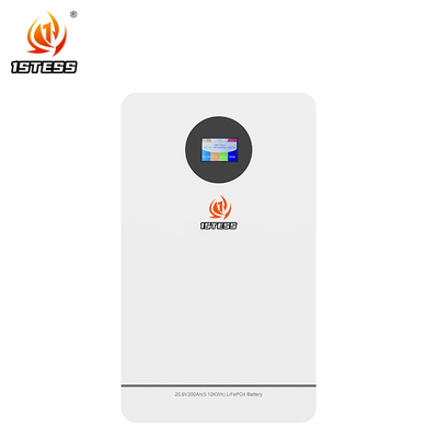 Wandmontierte Energiespeicher 200ah 25.6v Lithium-Ionen-Batterie mit 5.12kwh