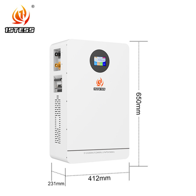 Wandmontierte 200Ah 10,24kwh Lifepo4 Batterie Speicherlösung 51.2V Lifepo4 Solar Speicher Batterie