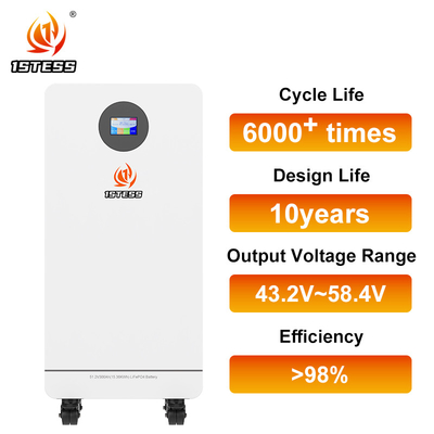 300Ah Lithium-Solarbatterie 15.36kWh Lifepo4 Batterie Mobiltelefon 51.2V Energiespeichersystem für Zuhause -20°C bis 55°C