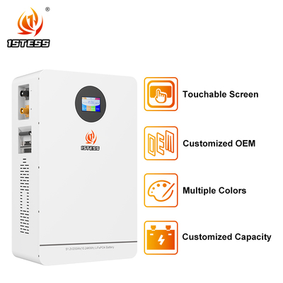 10.24kWh Energiespeicher für Zuhause 51.2V 200Ah -20°C~60°C Bereich