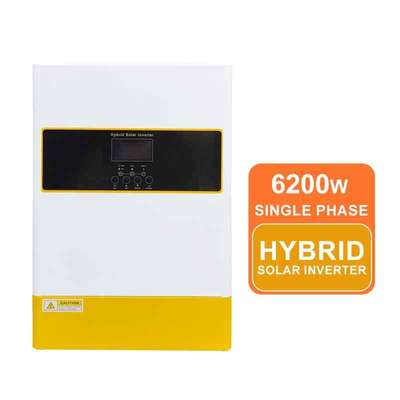 Pure Sine Wave Off Grid 6.2kw 48V Hybrid Solar Inverter Single Phase MPPT Temperature Resistant