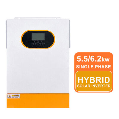Reiner Sinuswellen-Hybrid-Solarwechselrichter Off-Grid 48V 5,5 kW 6,2 kW Einphasig mit 96 Prozent Spitzen-PV-zu-Wechselrichter-Wirkungsgrad und MPPT