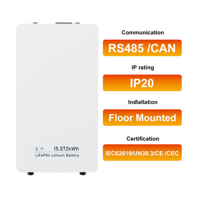 48V 314Ah 15kwh LiFePO4 Lithiumbatterie-Pack All in One Wandmontierte Energiespeichereinheit