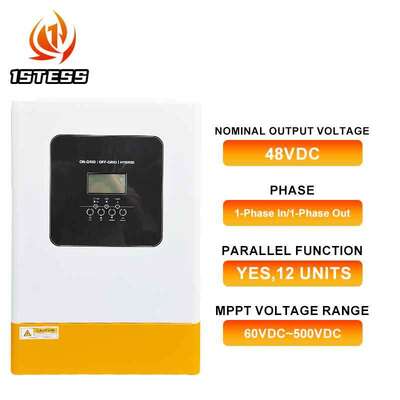 Eingebetteter 120A MPPT-Solarcontroller 48V Einphasehybrid-Solarumrichter 5,5 kW 6,2 kW reine Sinuswelle abgeschaltet