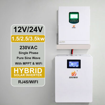 1500W 24V und 2500W 24V Off-Grid Hybrid-Inverter reine Sinuswelle MPPT Einphasige Niederspannung Batterie Solarsystem