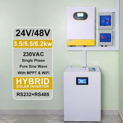 3.5KW 24V Solar Inverter Pure Sine Wave MPPT Single Phase 230Vac Output with RS485 Lithium Battery Communication