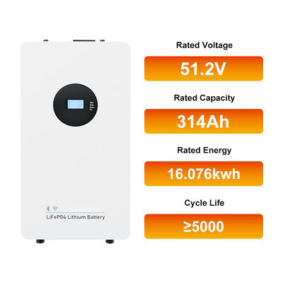 Hohe Sicherheit 16kWh LiFePO4 Batterimodule 6000 Zyklen 15 Jahre Lebensdauer
