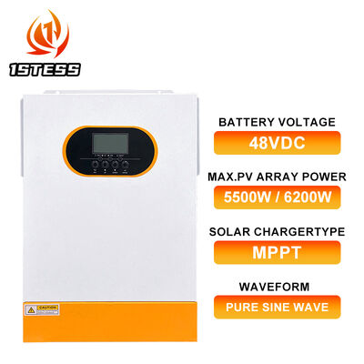 Off-Grid-Hybrid-Solarumrichter mit Lithium-BMS und RS485-Kommunikationsanschluss, optimiert für die Solarenergieverwaltung im Wohnraum